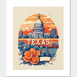 Texas Vintage Design Posters and Art